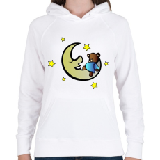 PRINTFASHION maci1 - Női kapucnis pulóver - Fehér