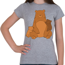 PRINTFASHION Maci család - Női póló - Sport szürke női póló