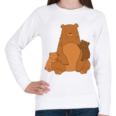 PRINTFASHION Maci család - Női pulóver - Fehér