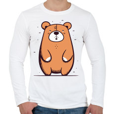 PRINTFASHION Maci - Férfi hosszú ujjú póló - Fehér