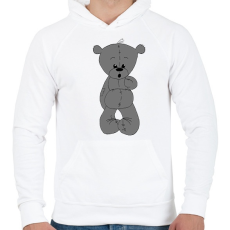 PRINTFASHION Maci - Férfi kapucnis pulóver - Fehér