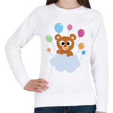 PRINTFASHION Maci lufikkal - Női pulóver - Fehér