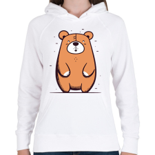 PRINTFASHION Maci - Női kapucnis pulóver - Fehér női pulóver, kardigán