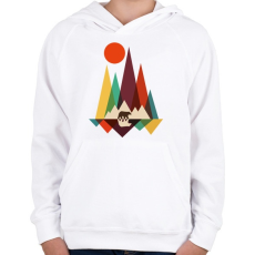 PRINTFASHION macika - Gyerek kapucnis pulóver - Fehér