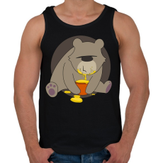 PRINTFASHION Mackó - Férfi atléta - Fekete