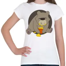 PRINTFASHION Mackó - Női póló - Fehér