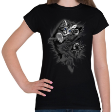 PRINTFASHION macsesz 3D - Női póló - Fekete