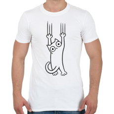 PRINTFASHION Macska a pácban! - Férfi póló - Fehér