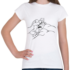 PRINTFASHION Macska-álom - Női póló - Fehér