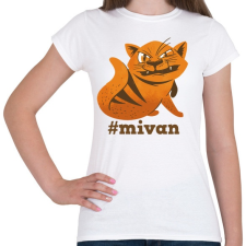 PRINTFASHION Macska antiszociális - #mivan_Rajztábla 1 - Női póló - Fehér női póló