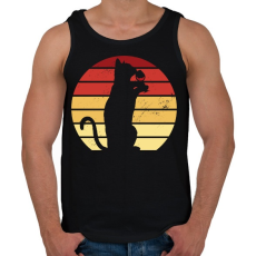 PRINTFASHION Macska borral - Férfi atléta - Fekete