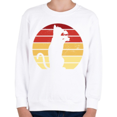 PRINTFASHION Macska borral - Gyerek pulóver - Fehér