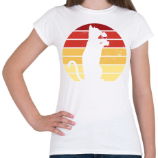 PRINTFASHION Macska borral - Női póló - Fehér