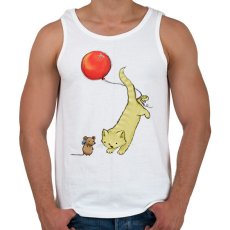 PRINTFASHION Macska és egér - Férfi atléta - Fehér