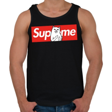 PRINTFASHION Macska fck! - Férfi atléta - Fekete