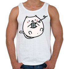 PRINTFASHION Macska - Férfi atléta - Fehér atléta, trikó