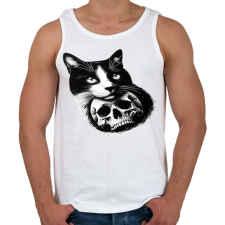 PRINTFASHION Macska - Férfi atléta - Fehér atléta, trikó