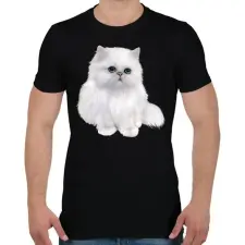 PRINTFASHION Macska  - Férfi póló - Fekete férfi póló