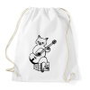 PRINTFASHION Macska gitározik - Sportzsák, Tornazsák - Fehér