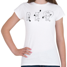 PRINTFASHION Macska golfozik - Női póló - Fehér