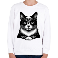 PRINTFASHION Macska  - Gyerek pulóver - Fehér