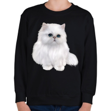 PRINTFASHION Macska  - Gyerek pulóver - Fekete gyerek pulóver, kardigán