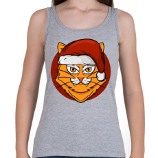 PRINTFASHION Macska mikulás sapkában - Női atléta - Sport szürke