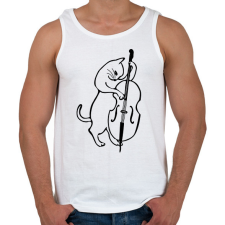 PRINTFASHION Macska nagybőgőzik - Férfi atléta - Fehér atléta, trikó