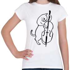 PRINTFASHION Macska nagybőgőzik - Női póló - Fehér női póló