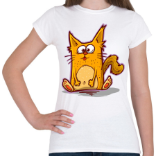 PRINTFASHION Macska - Női póló - Fehér női póló