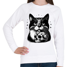 PRINTFASHION Macska  - Női pulóver - Fehér