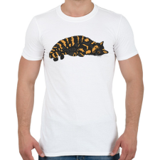 PRINTFASHION Macska pihen - Férfi póló - Fehér férfi póló