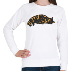 PRINTFASHION Macska pihen - Női pulóver - Fehér