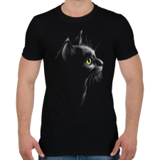 PRINTFASHION Macska portré - Férfi póló - Fekete férfi póló