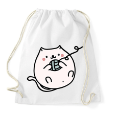 PRINTFASHION Macska - Sportzsák, Tornazsák - Fehér tornazsák