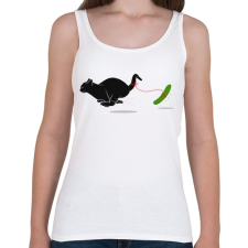 PRINTFASHION Macska vs Uborka - Női atléta - Fehér női trikó