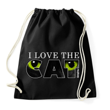 PRINTFASHION Macska zöld szemekkel sötét színű termékekre - Sportzsák, Tornazsák - Fekete tornazsák