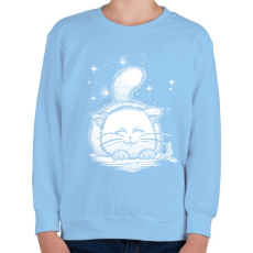 PRINTFASHION Macskaálom - Gyerek pulóver - Világoskék