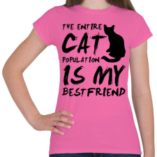 PRINTFASHION Macskabarát - Női póló - Rózsaszín női póló