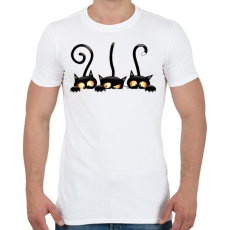 PRINTFASHION Macskák - Férfi póló - Fehér