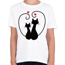 PRINTFASHION Macskák  - Gyerek póló - Fehér gyerek póló