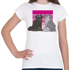 PRINTFASHION Macskák - Női póló - Fehér női póló