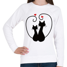 PRINTFASHION Macskák  - Női pulóver - Fehér