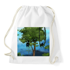 PRINTFASHION macskák - Sportzsák, Tornazsák - Fehér tornazsák