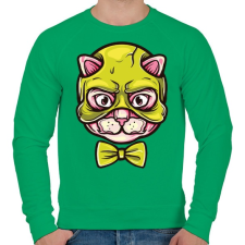 PRINTFASHION Macskamaszk - Férfi pulóver - Zöld férfi pulóver, kardigán