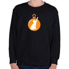 PRINTFASHION Macskás Fadísz - Gyerek pulóver - Fekete gyerek pulóver, kardigán