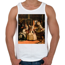 PRINTFASHION Macskás festmény - Férfi atléta - Fehér atléta, trikó