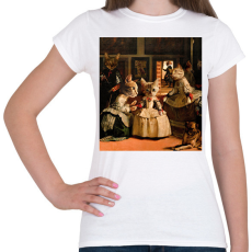 PRINTFASHION Macskás festmény - Női póló - Fehér