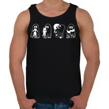 PRINTFASHION Macskás szellem - Férfi atléta - Fekete atléta, trikó
