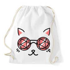 PRINTFASHION Macskaszem - Sportzsák, Tornazsák - Fehér tornazsák